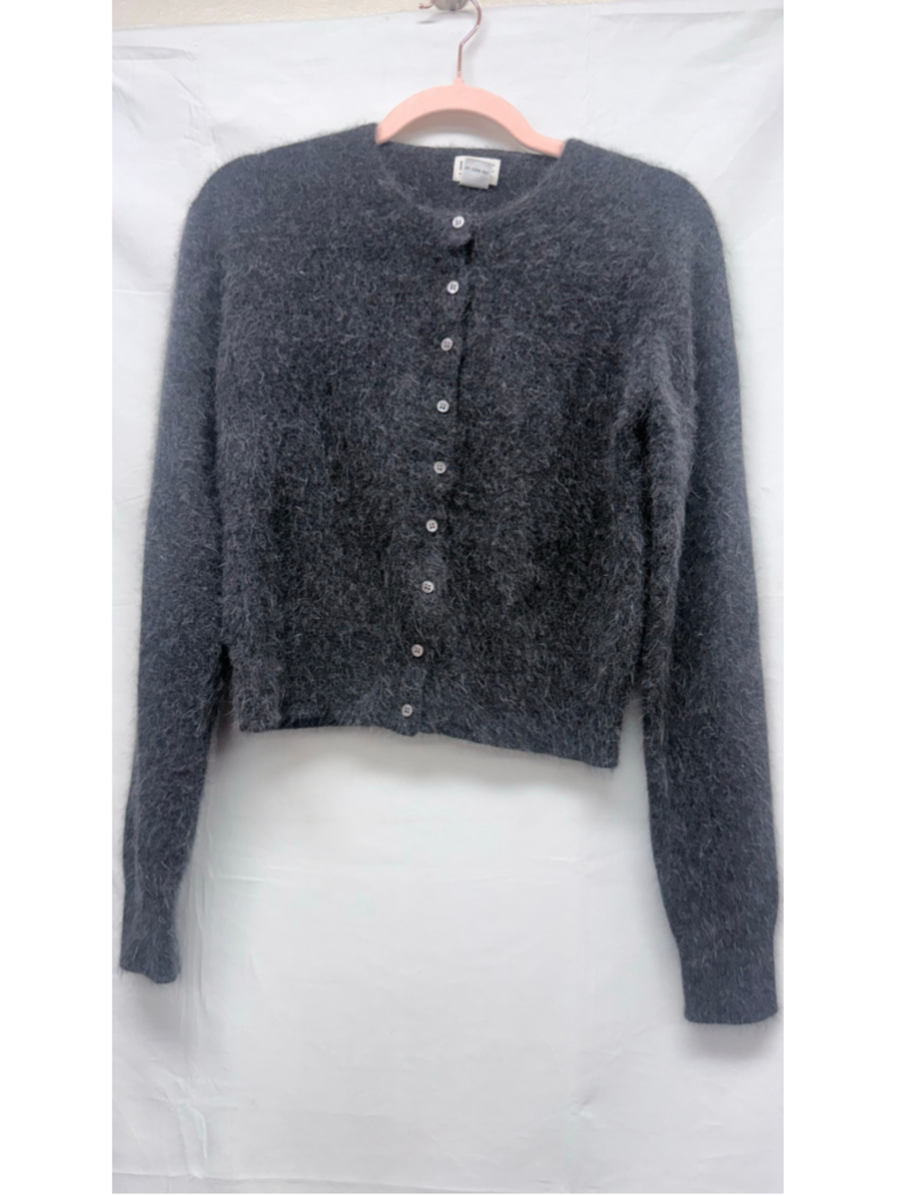 Women's Vintage I.N.C. Angora Blend Cardigan Sweater Size S Grey